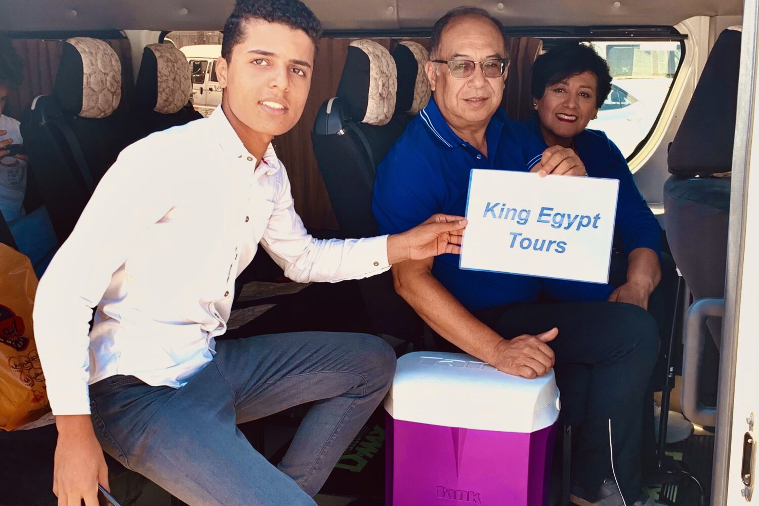 Comfortable tourist bus providing transport between Egypt’s key destinations, including Luxor and Cairo.